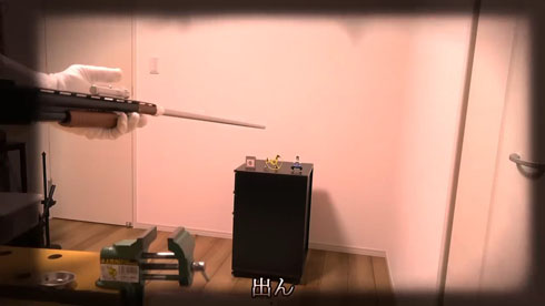 射的銃 射的銃 コルクガン 1丁 コルク12玉付き W120×D30×H660 単品 射的