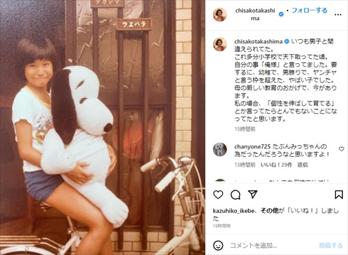 小学生時代の高嶋ちさ子