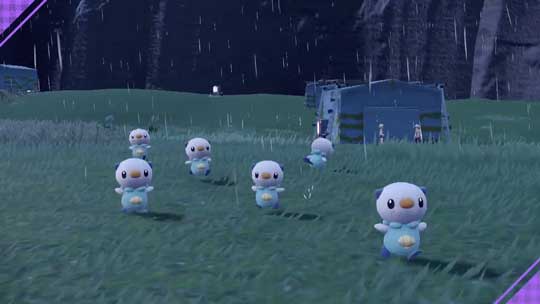 ポケモン SV 天候 雨 大慌て ミジュマル