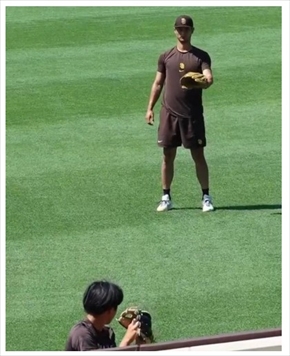 ダルビッシュ有の息子・ショウエイの練習風景