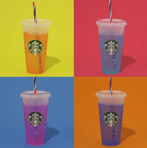 スターバックス ミステリーカラーチェンジング リユーザブル コールドカップ 色が変わる