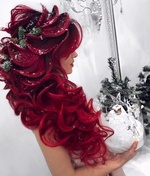 手の込んだヘアアレンジ