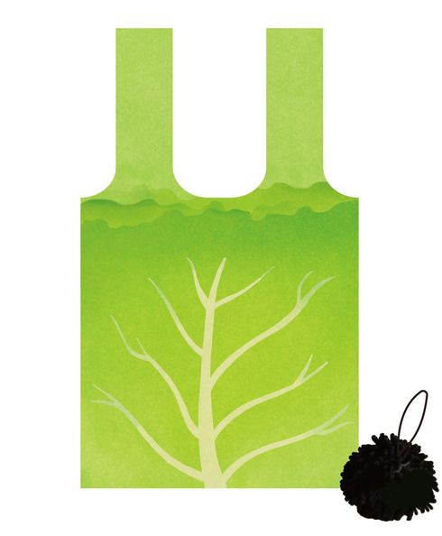 キャベツを食べる ウニのエコバッグ05