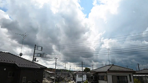 ゲリラ豪雨 タイムラプス 雨雲