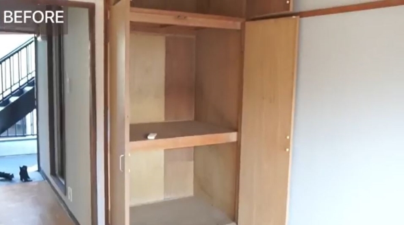 開き戸の押し入れの画像