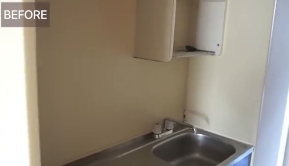 古いキッチンの画像