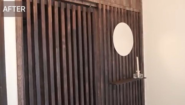 引き戸のウォークインクローゼットの画像