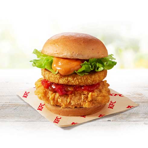 KFC ケンタッキー カリホクハッシュのフィレバーガー ハッシュポテト