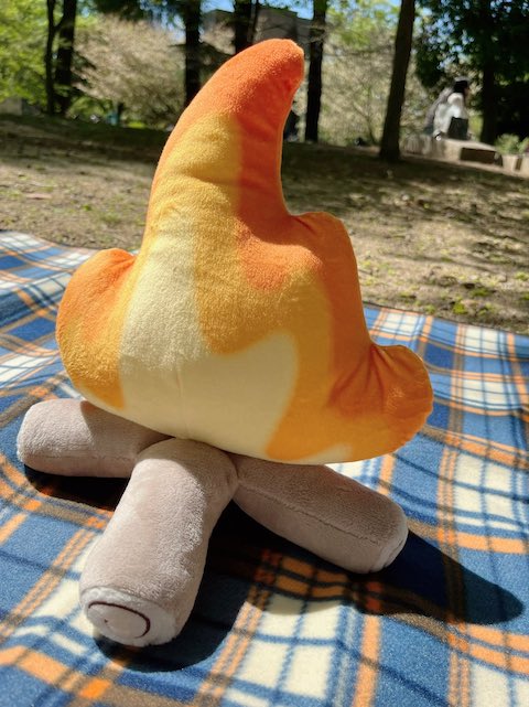 焚き火 ぬいぐるみ かわいい 癒やし ピクニック