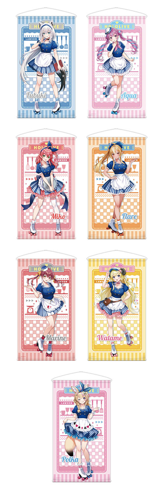 「ホロライブ×ローソン」コラボ　白上フブキ　湊あくあ　さくらみこ　不知火フレア　宝鐘マリン　角巻わため　尾丸ポルカ