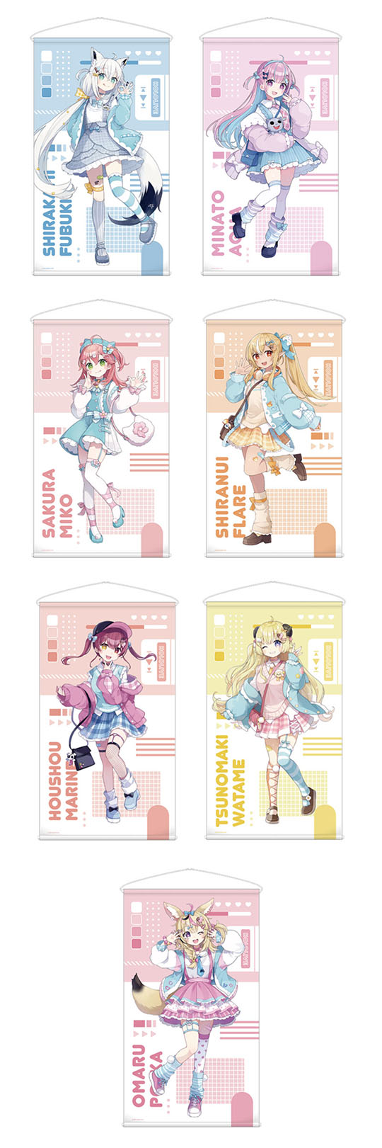 「ホロライブ×ローソン」コラボ　白上フブキ　湊あくあ　さくらみこ　不知火フレア　宝鐘マリン　角巻わため　尾丸ポルカ