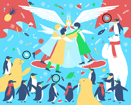 この中に「ダイヤモンド」が3つ隠れています　見つかったら奇跡が……？　ファンタジーな隠し絵クイズに挑戦しよう【氷の国の奇跡篇】