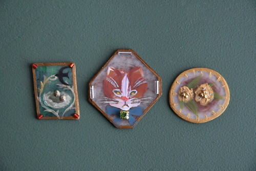 プラ板で作ったチェコガラスボタン