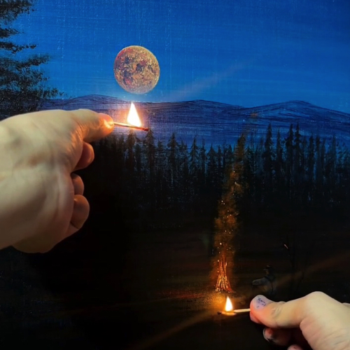 火を使った光のアート