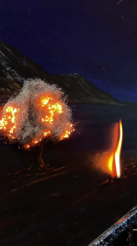 火を使った光のアート