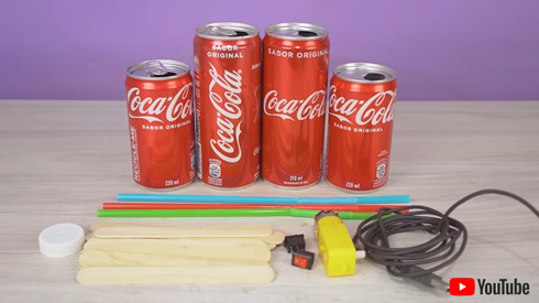 空き缶で作る洗濯機・材料