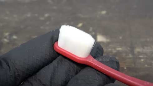 ギザ10 100均 万毛歯ブラシ 磨いてみた 10円玉 ビフォーアフター ピカピカ