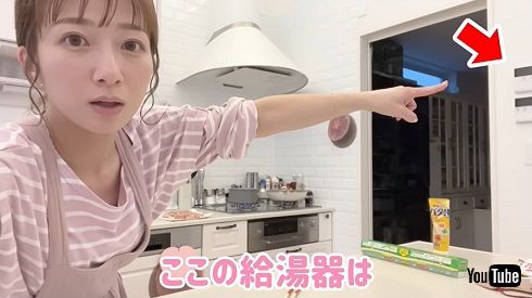 光熱費節約のために給湯器の電源を切っていると説明する辻希美