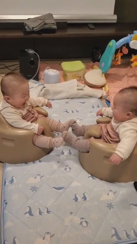 双子赤ちゃんの会話