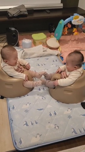 双子赤ちゃんの会話
