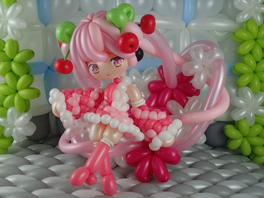 バルーンアート 風船 ドール フィギュア 初音ミク 名取さな メイドアリス ブルーアーカイブ