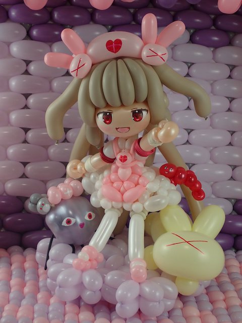 バルーンアート 風船 ドール フィギュア 初音ミク 名取さな メイドアリス ブルーアーカイブ