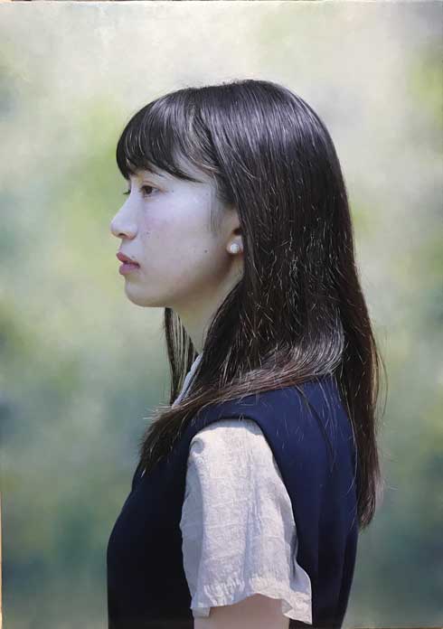 油絵 写実絵画 女性モデル 三重野慶