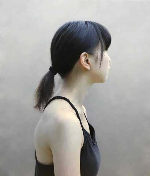 油絵 写実絵画 女性モデル 三重野慶