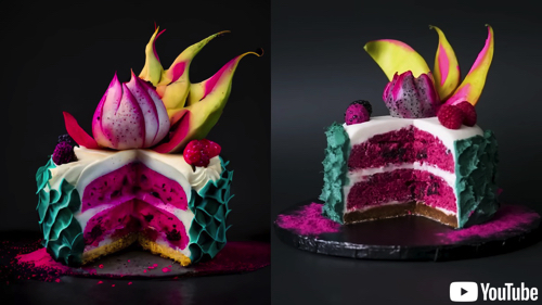 AIがデザインした通りケーキを作る