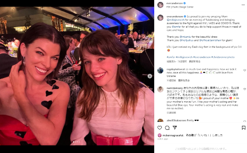 ミラ・ジョヴォビッチと娘のエヴァー・アンダーソン