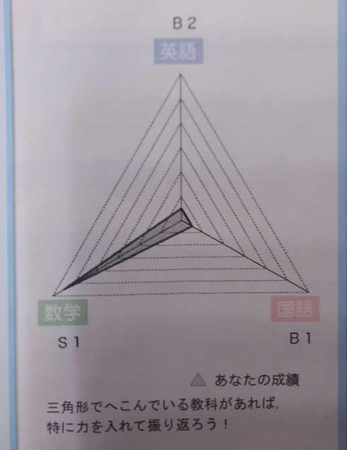 中2 成績 最高に尖ってる 三角形 数学 バランス 学力 推移調査