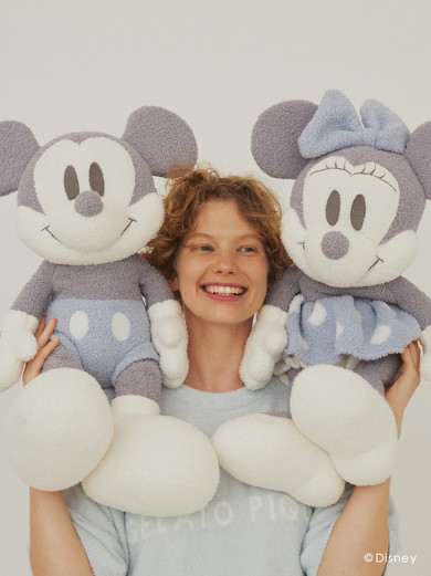 ジェラートピケ ミッキーミニー ぬいぐるみ 抱き枕 2体セット gelato pique Sleep(ジェラート ピケ スリープ)より、ミント