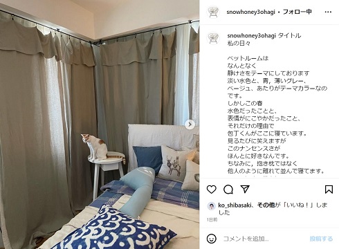 石田ゆり子のベッドルーム