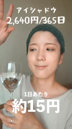 コスメごとに日割り計算すると……