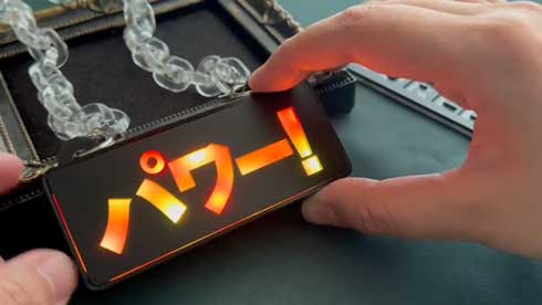 ゲーミングタグ 七色 レインボー 光る 名札 ネームプレート 作者 売り子