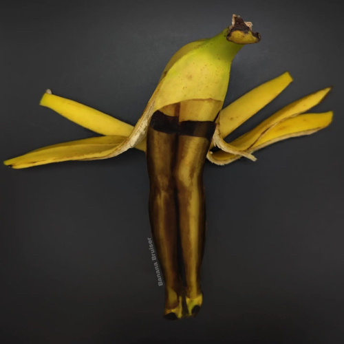 バナナの皮アート