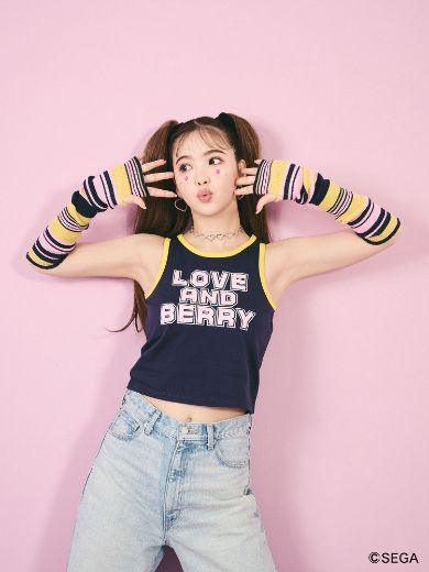 キラキラタンク＆アームウォーマーのネイビー