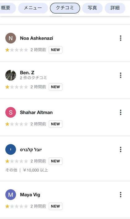 Google マップ レビュー 低評価 詐欺
