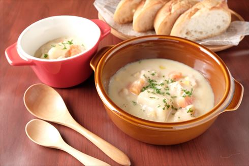 コーンが入ったクリームシチュー