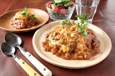 ふわふわ卵と野菜のオムハヤシ