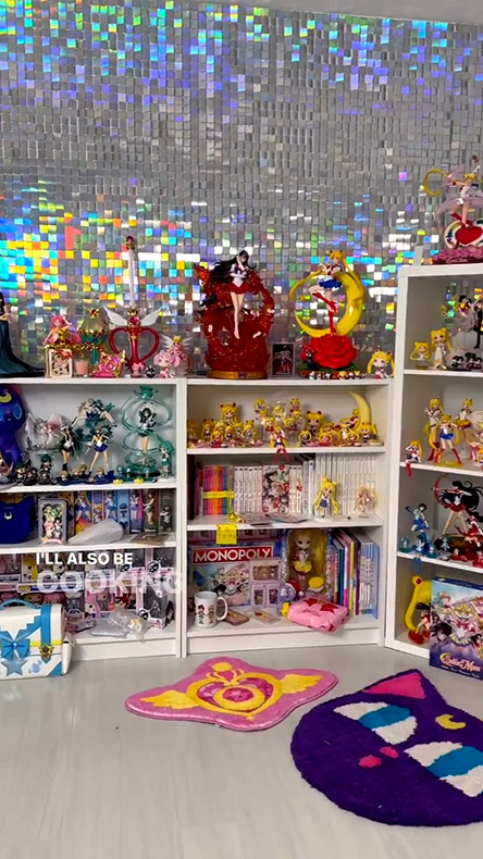 セーラームーンコレクションルームの壁面