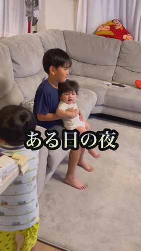 寝かしつけが上手なお兄ちゃん