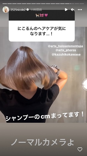 髪を披露する藤田ニコル