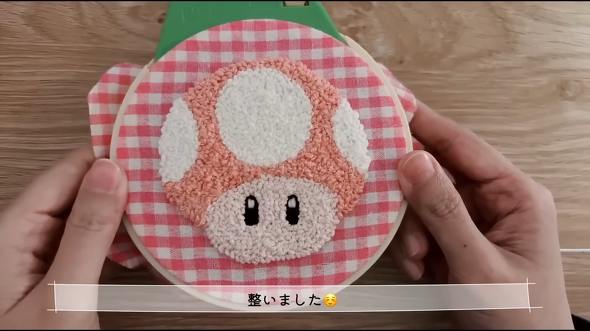 マリオの刺繍