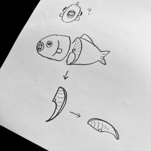 図解「魚の切り身」