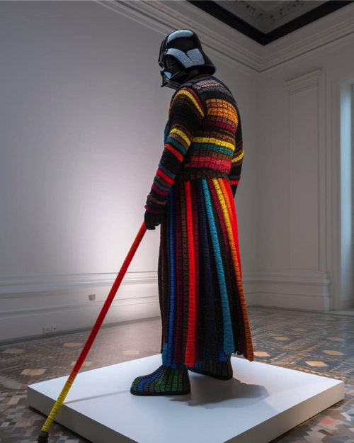 手編みのニットをまとったダース・ベイダー