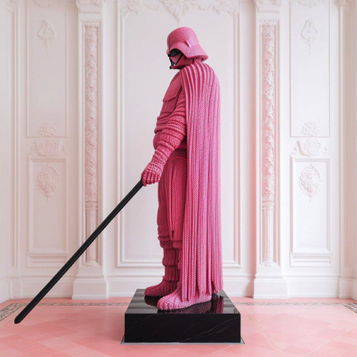 手編みのニットをまとったダース・ベイダー