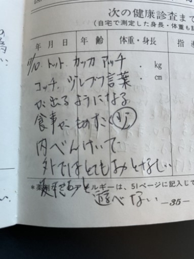 イモトアヤコの母子手帳