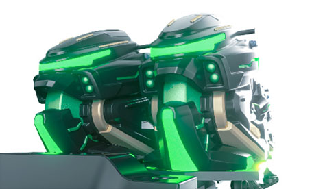 「ZOKKON（ぞっこん）」ライドの外観・緑