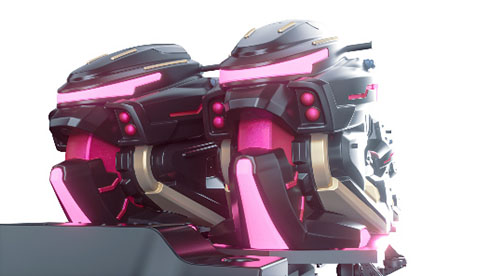 「ZOKKON（ぞっこん）」ライドの外観・ピンク